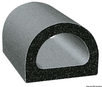 Самоклеящийся профиль из EPDM-резины черный