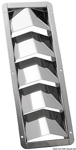 Решетка вентиляционная из нержавеющей стали 326x114мм для моторного отделения