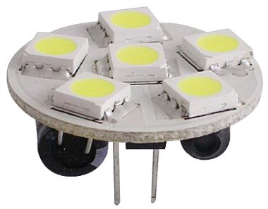 Лампочка светодиодная с задним креплением G4 12-24В 1.2Вт 6-светодиодов