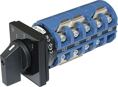 65А Поворотный переключатель переменного тока - ВЫКЛ + 2 положения 240В, четыре полюса (арт. 9077)