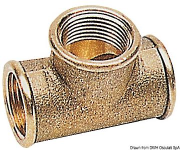Тройник латунный 1" внутренняя резьба