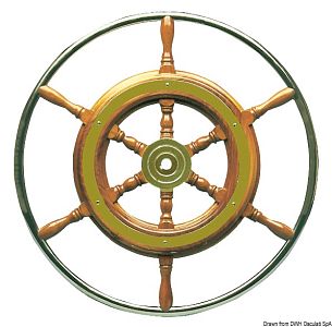 Руль с внешним ободом из нержавеющей стали 62 см