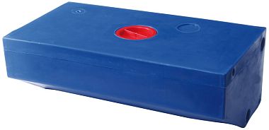 Бак со скосом для фекальных вод 75л 800x430x290мм из жёсткого синего полиэтилена