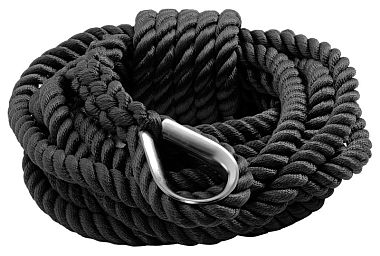 Сплесненный швартовочный конец с огоном Mooring line черный 8 м, диаметр 16 мм (арт. 06.443.05)