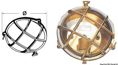 Переборочный светильник водонепроницаемый из полированной латуни OLD MARINA IP54 E27 220/240 В 52 Вт