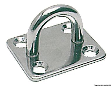 Обушки с прямоугольным основанием из нержавеющей стали 8 мм