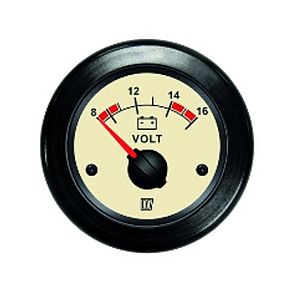 Вольтметр кремовый 12В (10-16В) (арт. VLT12N)