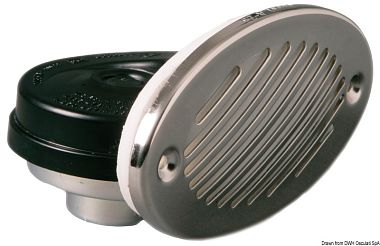 Горн врезной Fiamm 12В 115дБ 140х94х106мм с крышкой из полированной нержавеющей стали (арт. 21.100.20)