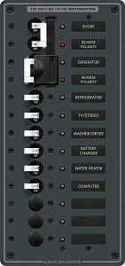 Панель выключателей переменного тока 2 источника + 9 позиций (арт. 8466)