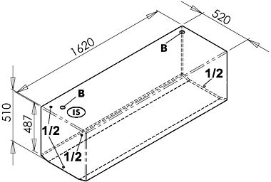 Бак для питьевой воды 350 л (арт. 52.173.08)