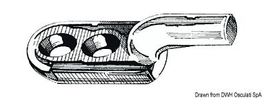 Крючок из хромированной латуни 43x13x14 мм
