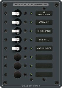 Панель выключателей переменного тока 8 позиций [Европа] (арт. 8159)