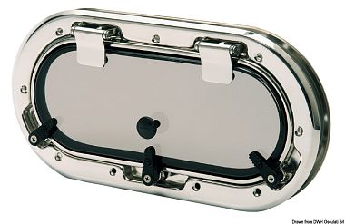 Овальный иллюминатор BOMAR Flagship AISI316 400 x 200 мм