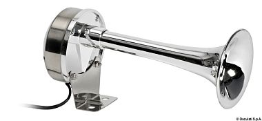 Горн мембранный одинарный из нержавеющей стали и пластика 12 В 210 x 82,5 мм (арт. 21.452.06)