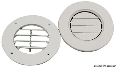 Решетка вентиляционная регулируемая Ø168мм из белого АБС-пластика