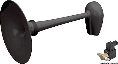 Горн из латуни черного цвета, работающий от 24 В, сертифицированный RINA для лодок длиной от 20 до 75 метров (арт. 21.441.03)