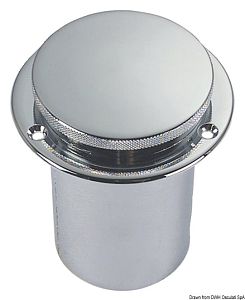 Топливная горловина из хромированной латуни под шланг Ø60мм (арт. 20.155.00)