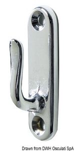 Крючок из полированной нержавеющей стали 55 мм