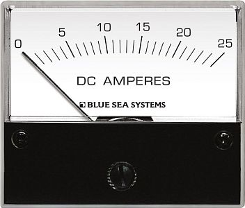 Аналоговый амперметр постоянного тока - 0 до 25 A, с шунтом (арт. 8005)