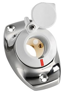 Сменное основание для выдвижных мачт врезное угловое 49 x 85 мм 2 контакта белое