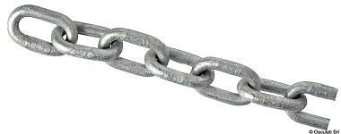 Цепь генуэзского типа горячего цинкования длина 50 м диаметр 10 мм