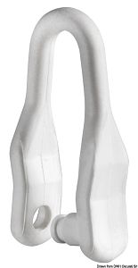 Скоба ползуна грота длинная из нейлона 8 мм (арт. 58.045.80)