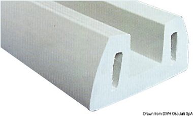 Профиль 72x30мм 2м для обработки молов, причалов и причальных свай из серого ПВХ