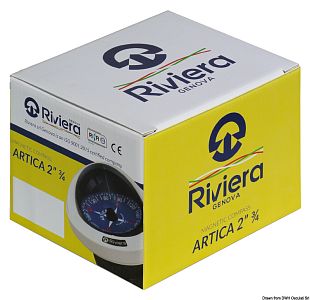 Встраиваемый компас RIVIERA Artica Slim с размером 2” 3/4 черный-черный (арт. 25.005.21)
