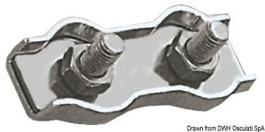 Зажим тросовый двойной из нержавеющей стали 6 мм