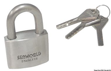 Навесной замок из нержавеющей стали с ключами скоба 30 мм