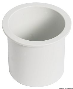 Подстаканник врезной 86х75мм из белого пластика