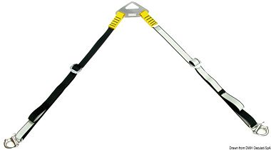 Две стропы с карабинами для шлюпки 30 - 138 см 400 кг