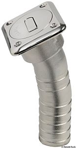 Заливная горловина Square для дизеля длинная под шланг Ø38мм 156,2мм 65x75мм из нержавеющей стали (арт. 20.455.03)