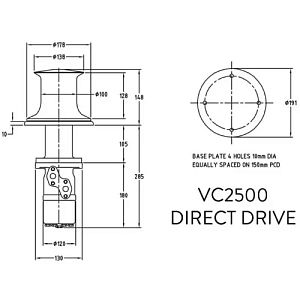 Гидравлический кабестан MUIR VC2500 (арт. 215553)