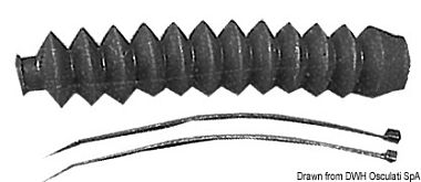 Манжета для защиты тросов 190мм Ø38мм из чёрной резины (арт. 03.150.80)
