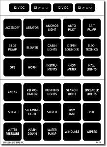 Набор наклеек для панелей переменного тока, 30 штук (арт. 4215)