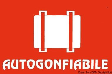 Самоклеящаяся табличка стандарта CE «Спасательный плот» из ПВХ 127х80 мм (арт. 35.464.02)