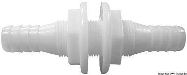 Нейлоновый штуцер для прохода переборки 19/20 мм