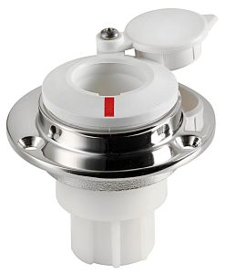 Сменное основание для выдвижных мачт врезное прямое 60 мм, 2 контакта, белое (арт. 11.000.05)