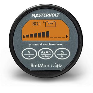 Батарейный монитор Mastervolt BattMan Lite 12/24 В, 64x72,5 мм, IP65 (арт. 70405060)