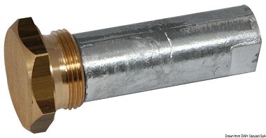 Цинковый анод Yamaha N51-11325-01 для угловых колонок с пробкой 52x19 мм