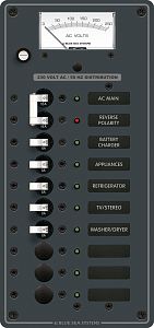 Панель Metal с 8-ю переключателями-предохранителями переменного тока (арт. 8588)