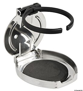 Держатель для стаканов/банок 107x91x14 мм складной из нержавеющей стали AISI 316 (арт. 48.430.06)