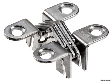 Петля врезная 44,5x36,3мм 180° нагрузка 7кг из нержавеющей стали AISI304 для люков и дверей