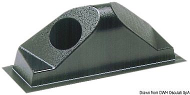 Вентиляционный задний ящик из черного АБС-пластика Ø75мм левый