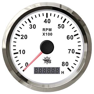 Электронный указатель оборотов 0-8000 об/мин, белый/глянцевый (арт. 27.327.04)