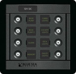 Панель 360 с 8-ю переключателями-предохранителями постоянного тока (арт. 1450)