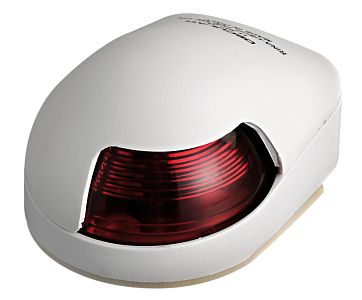 Бортовой огонь с LED-лампой 2 Вт, красный 112,5°, 80x58x38 мм, из белого поликарбоната (арт. 11.507.12)