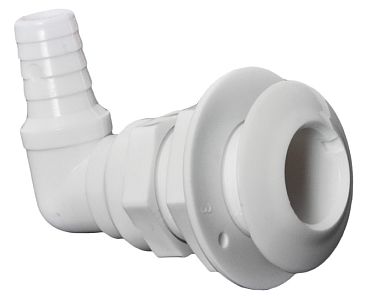 Штуцер слива в море угловой 90° из белого пластика 1" x 25 мм (арт. 17.395.00)
