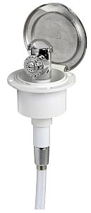 Палубный душ Classic EVO плоского монтажа с кнопочной лейкой Mizar с ПВХ шлангом 4 м и стальной крыш